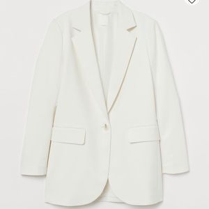 White Straight Cut Jacket
